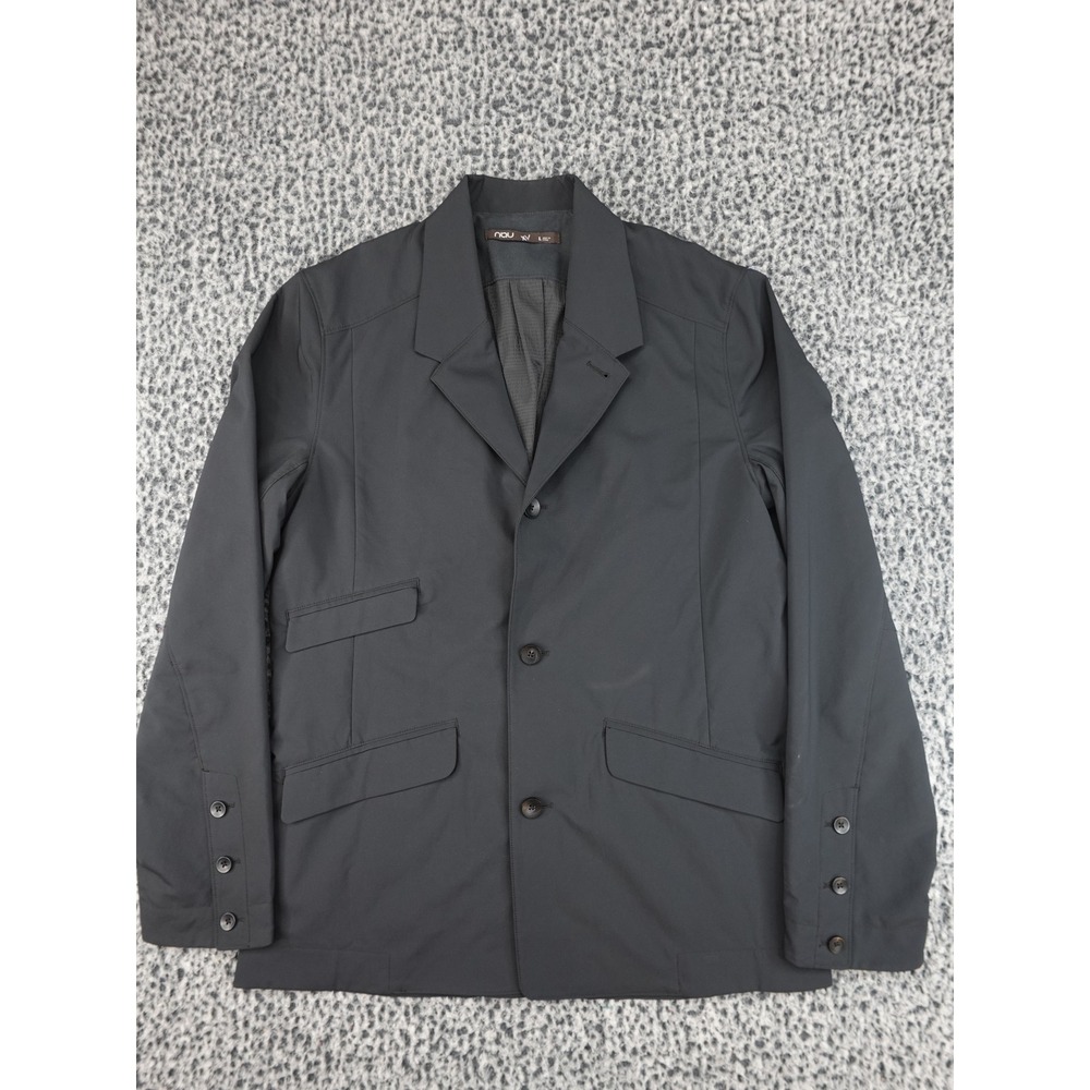 Nau Technical Blazer Mens Large Black Recycled Polyester Water Repellent